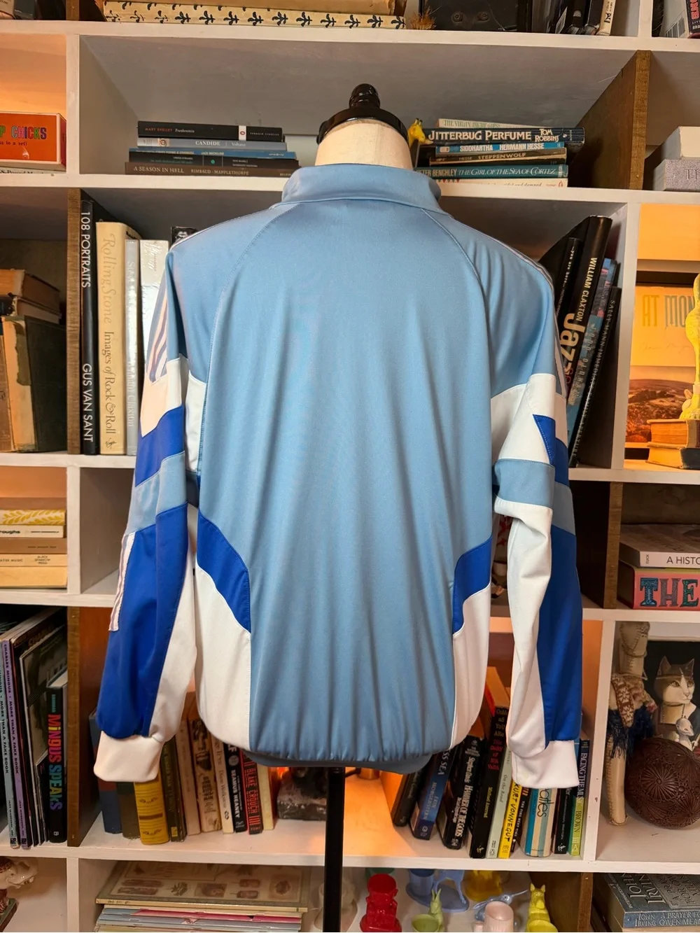 adidas Light Blue White and Royal Blue Track Jacket
